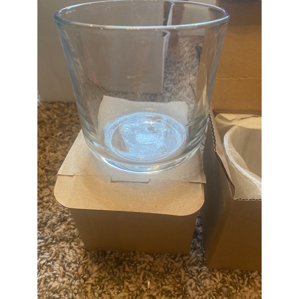 Set of 2 Clear Glass Candle Jars 16 oz Tumbler Containers for Candle Making